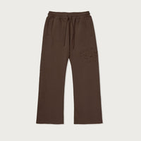 Script Embroidered Sweats- Brown