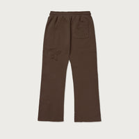 Script Embroidered Sweats- Brown