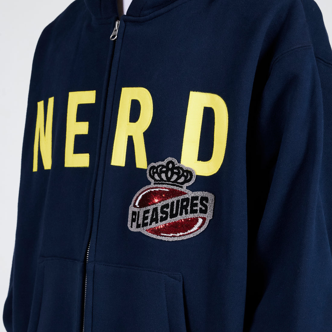Nerd Zip Up Hoodie - Navy