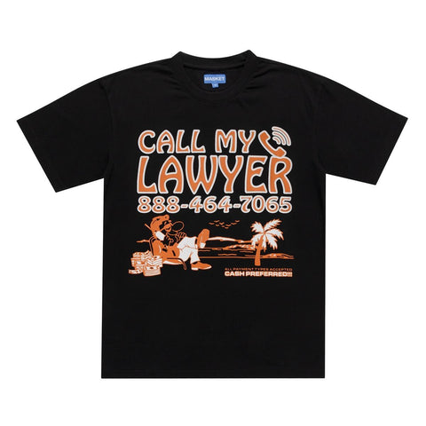 Call My Lawyer Act Now Tee - White