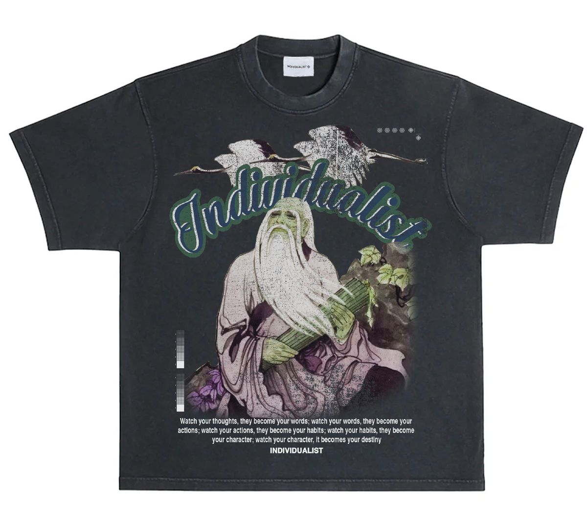 Destiny Lao Tzu Tee - Vintage Black