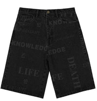 Knowledge Laser Print Big Boy Shorts - Black