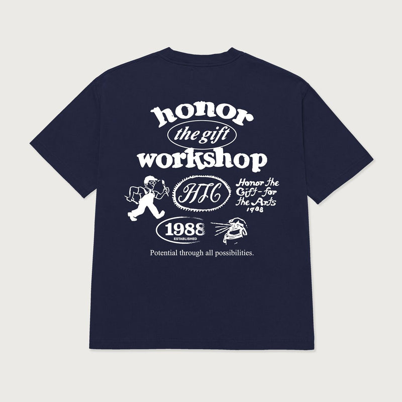 Honor Workshop Tee - Navy