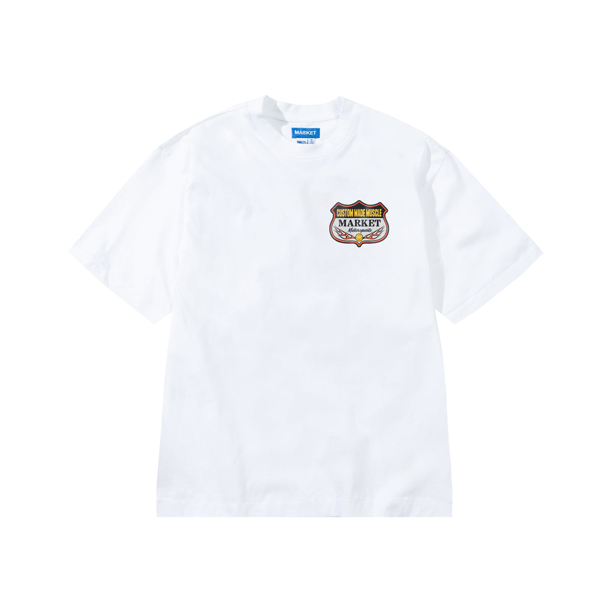 Smiley Burnt Rubber Tee - White