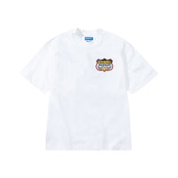 Smiley Burnt Rubber Tee - White