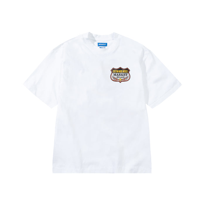 Smiley Burnt Rubber Tee - White