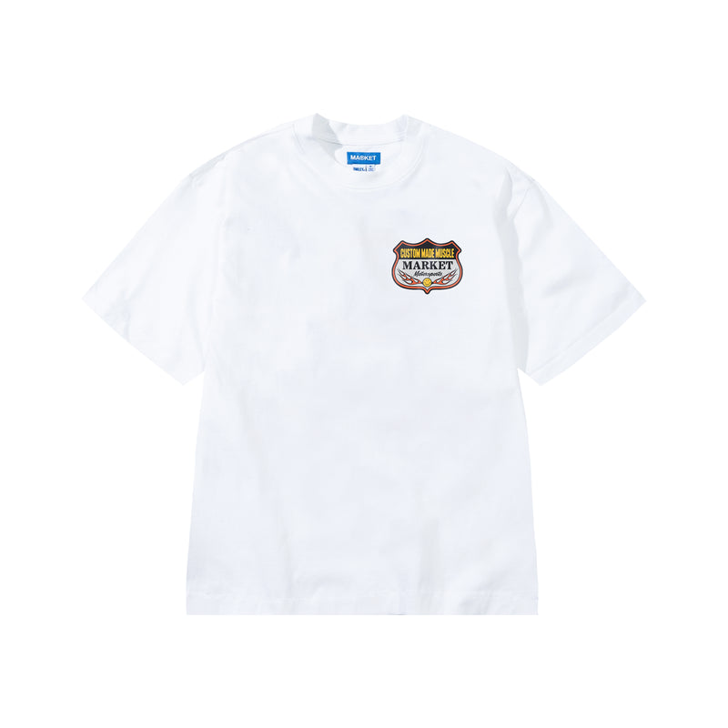 Smiley Burnt Rubber Tee - White