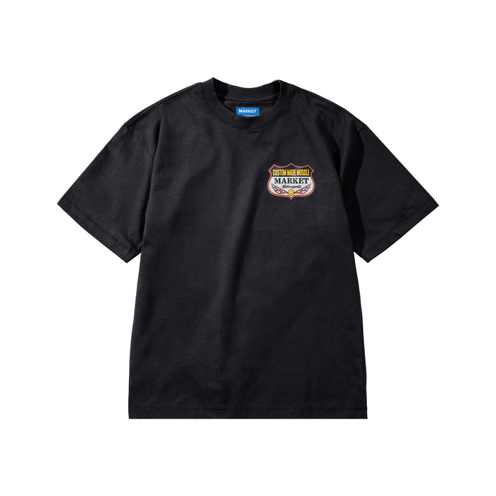 Smiley Burnt Rubber Tee - Black