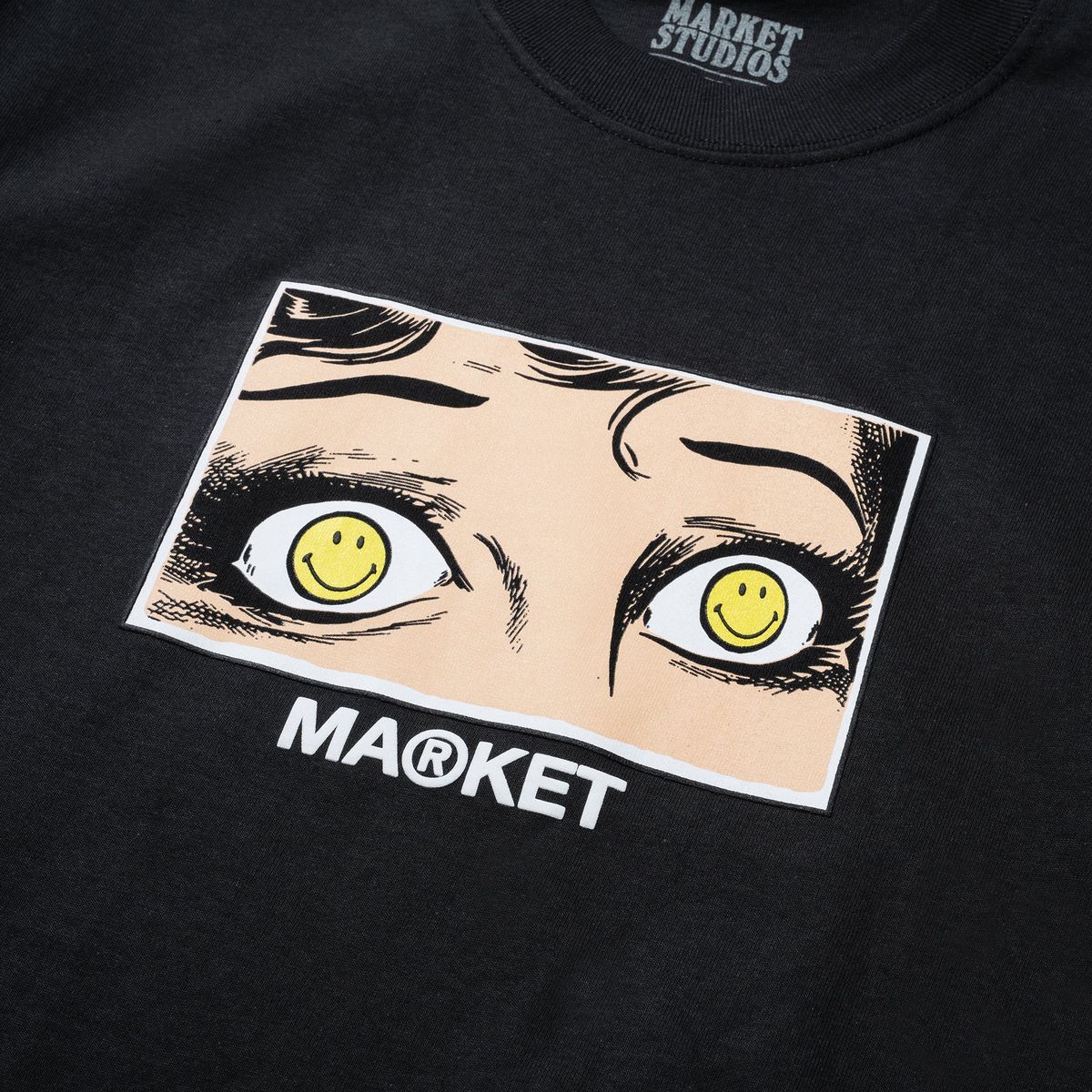 Smiley Eye See You Tee - Washed Black