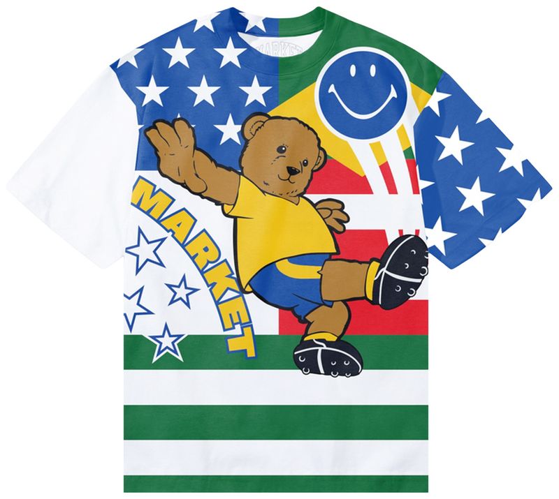 Smiley Shoot Your Shot Bear Tee - Multi