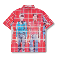Food Button Up - Red