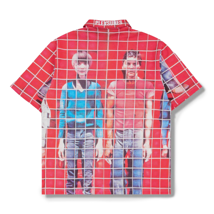 Food Button Up - Red