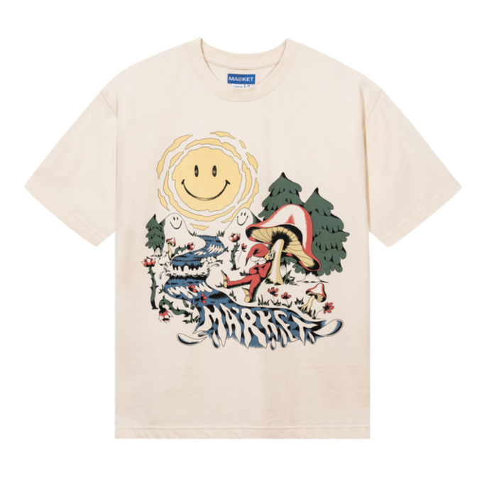 Smiley Quiet Time Tee - Cream