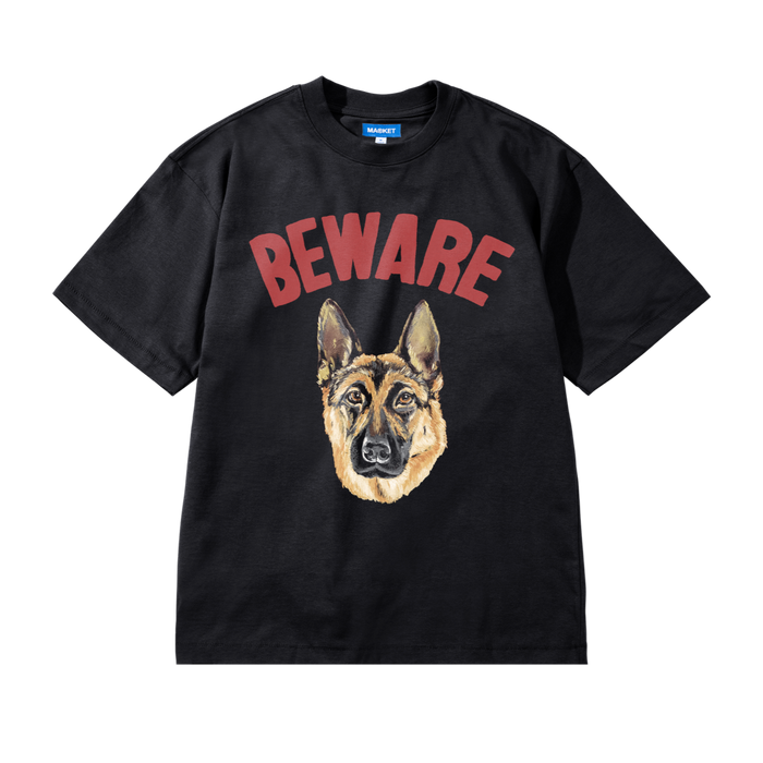 Beware Sign Tee - Black