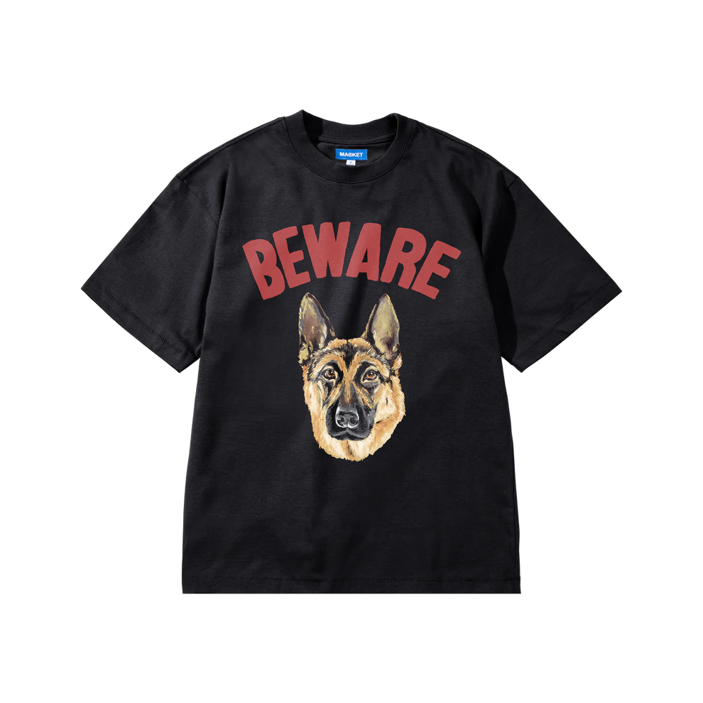 Beware Sign Tee - Black