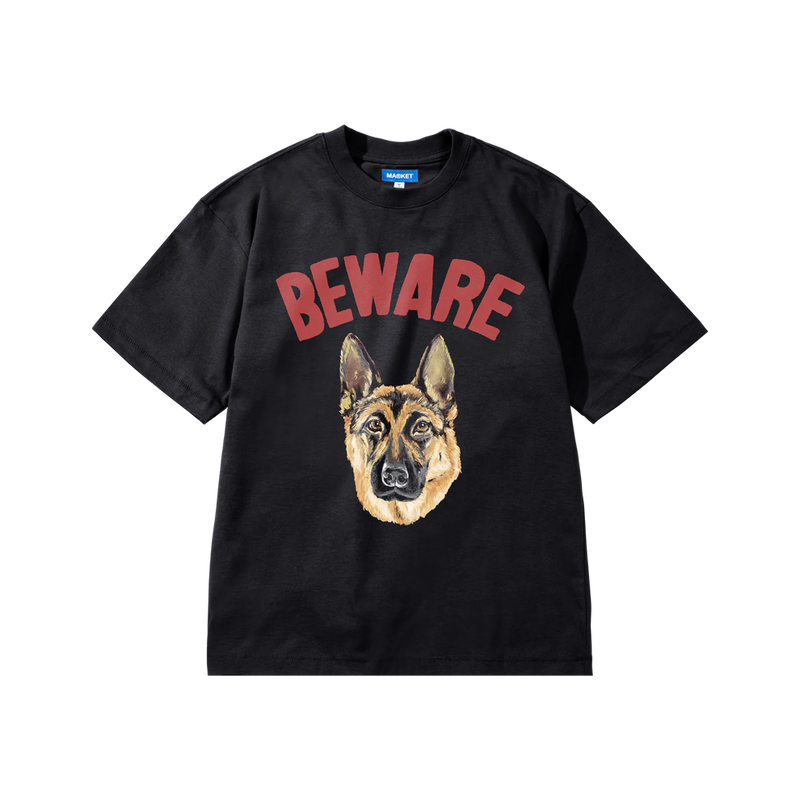 Beware Sign Tee - Black