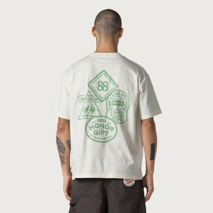 88 Block Tee - Bone
