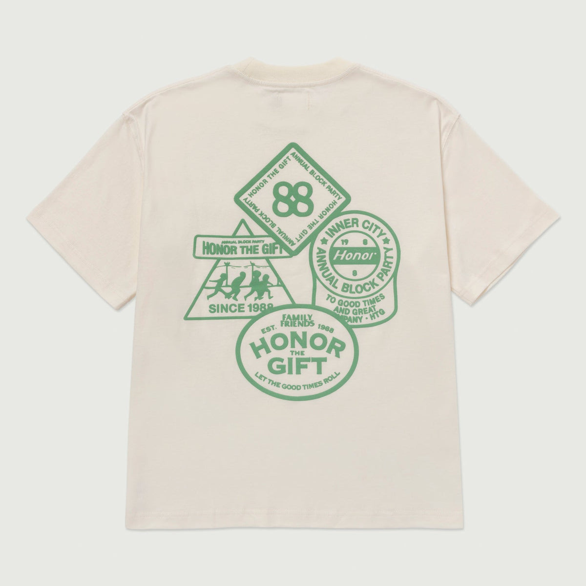 88 Block Tee - Bone