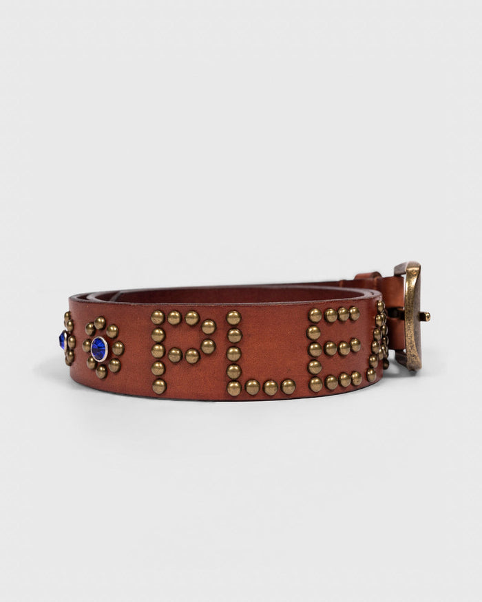 Pleasures Studded Belt - Brown