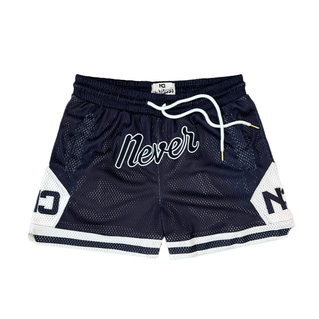 Never Script Mesh Shorts - Vintage Black