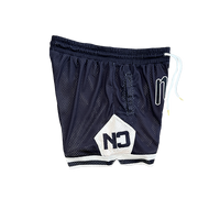 Never Script Mesh Shorts - Vintage Black