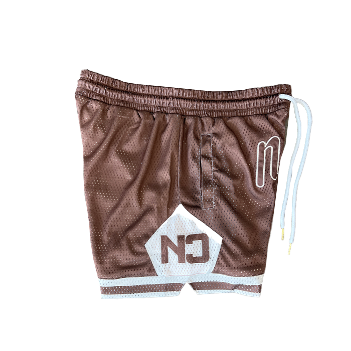 Never Script Mesh Shorts - Mocha