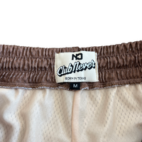 Never Script Mesh Shorts - Mocha