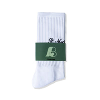 Script Logo Sock - White