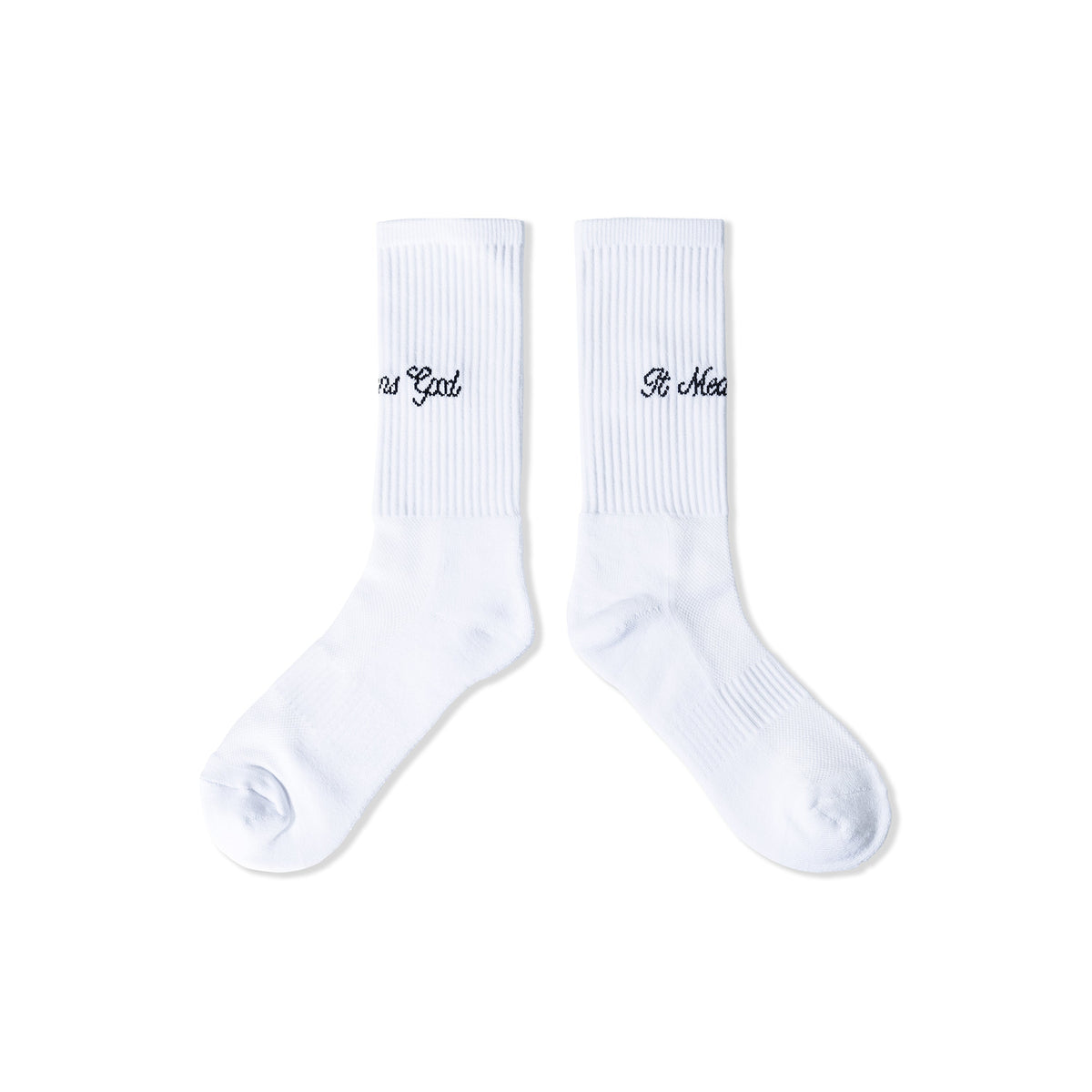 Script Logo Sock - White