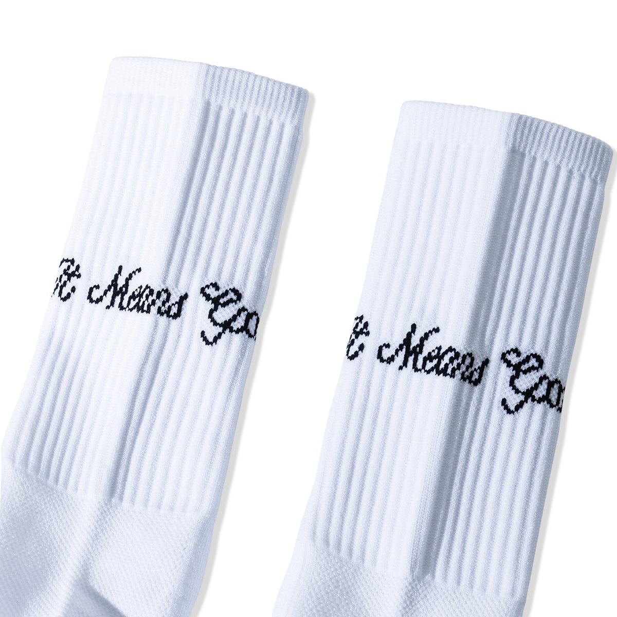 Script Logo Sock - White
