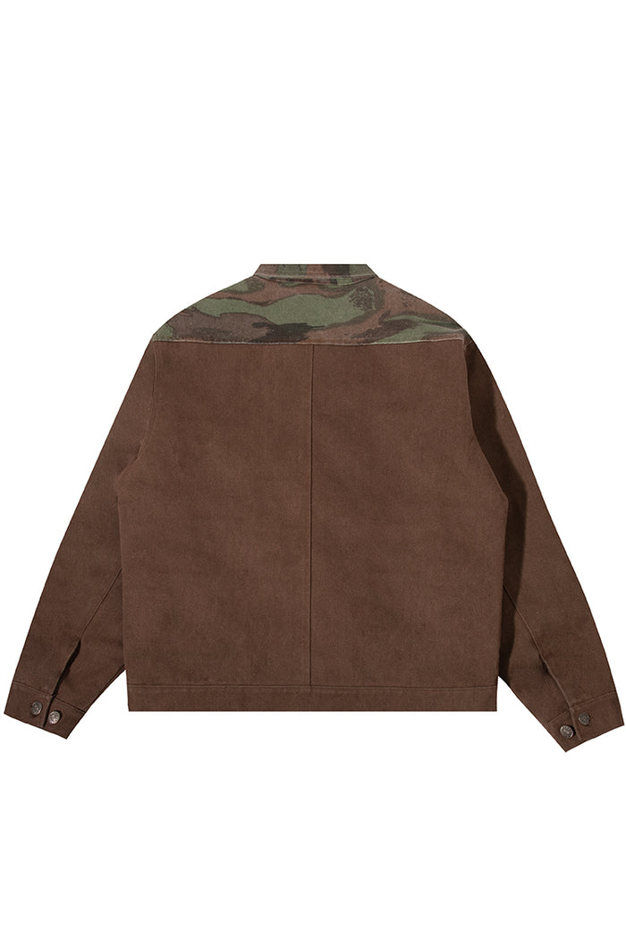 Camo Canvas Jacket - Brown