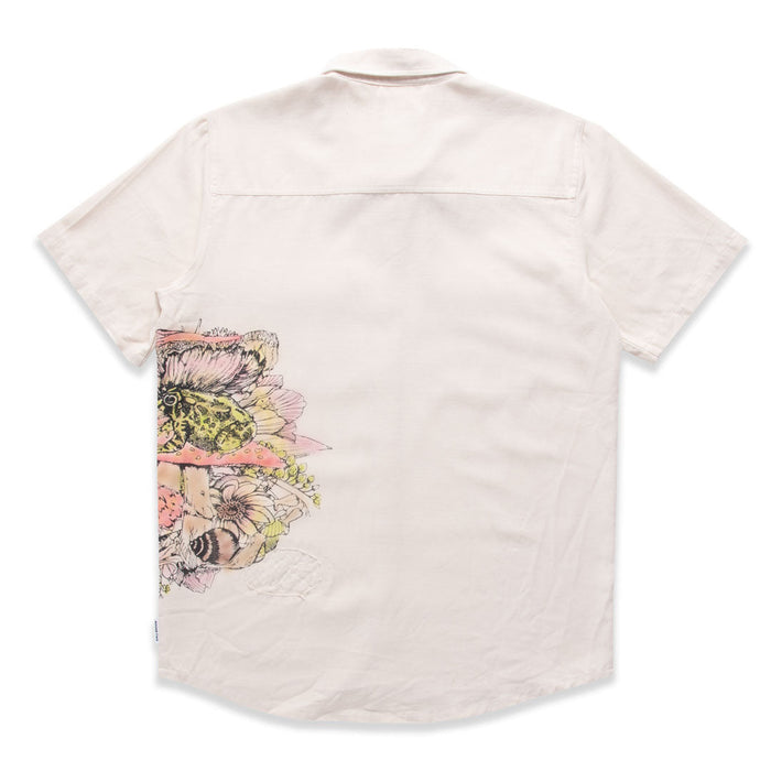 Airbrush Garden Camp Shirt - Tan
