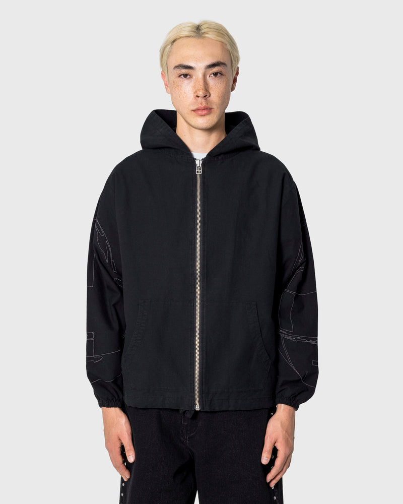 Daft Punk Digital Zip Poncho Hoodie - Black