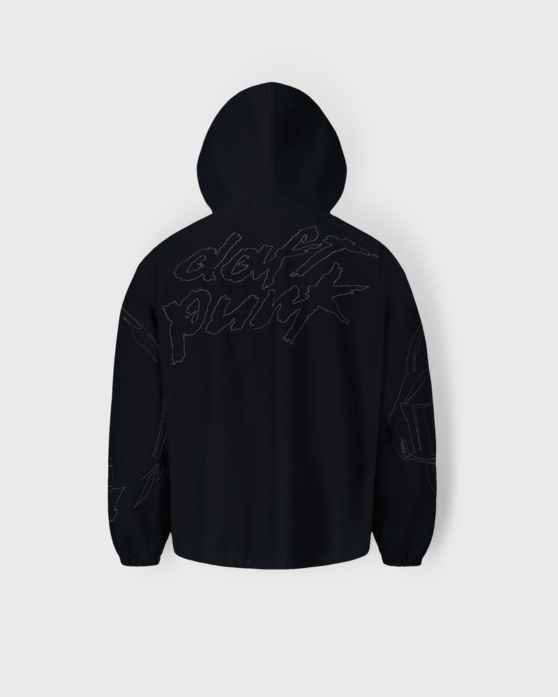 Daft Punk Digital Zip Poncho Hoodie - Black