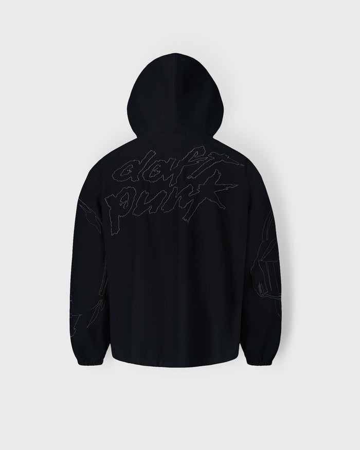 Daft Punk Digital Zip Poncho Hoodie - Black