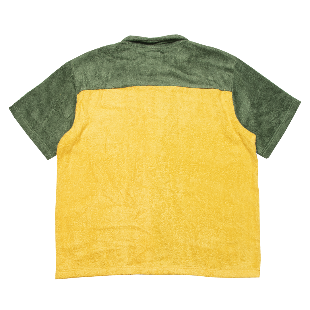 Potato Chip Terry Cloth Beach Shirt - Green