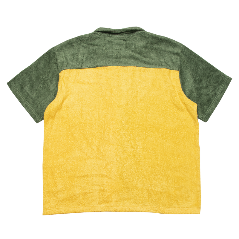 Potato Chip Terry Cloth Beach Shirt - Green