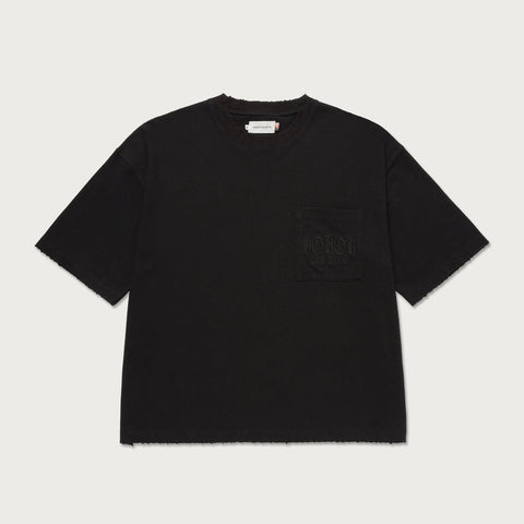Embroidered Pocket Tee - Brown