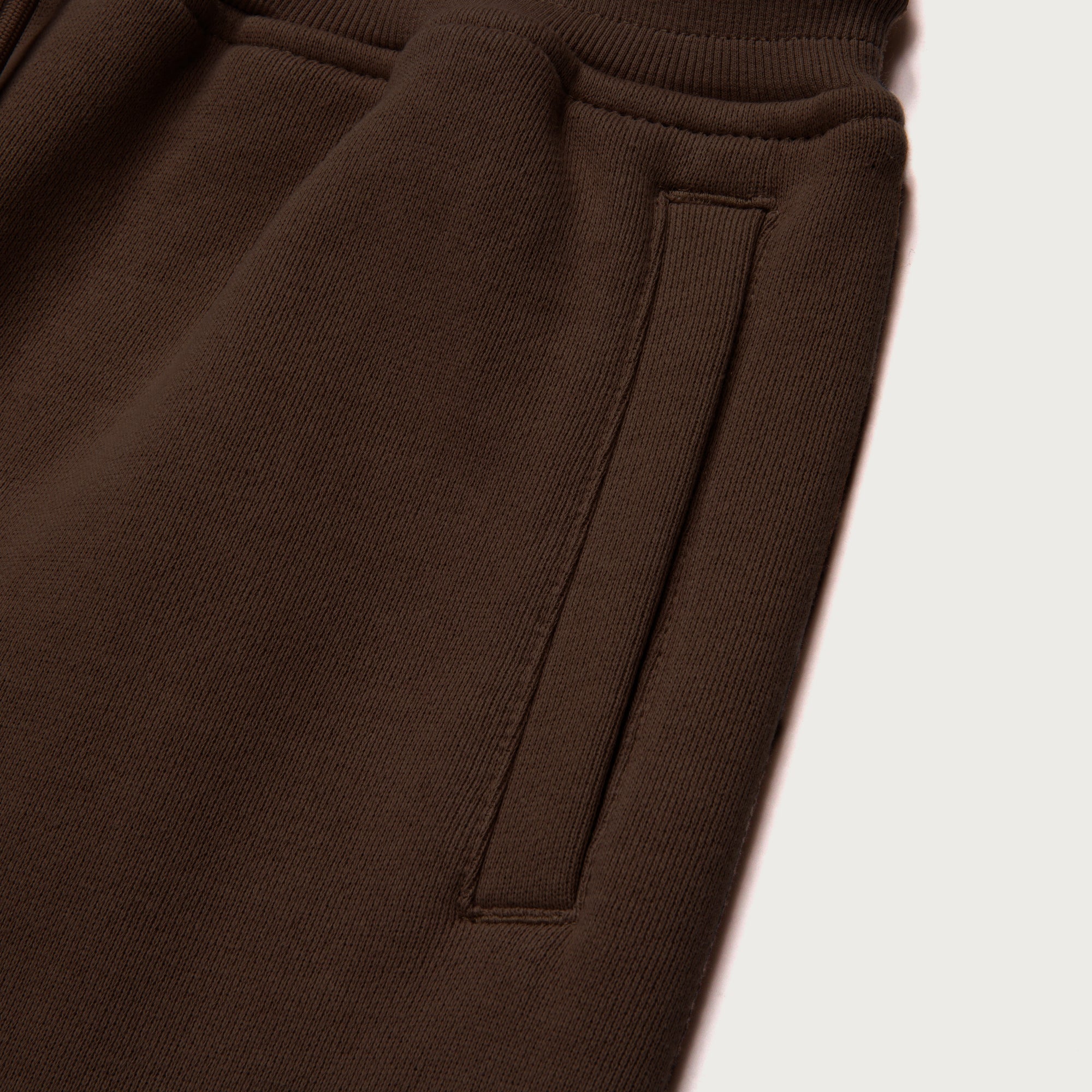 Script Embroidered Sweats- Brown
