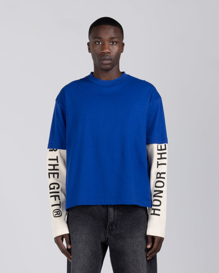 Double Sleeve Long Sleeve - Blue