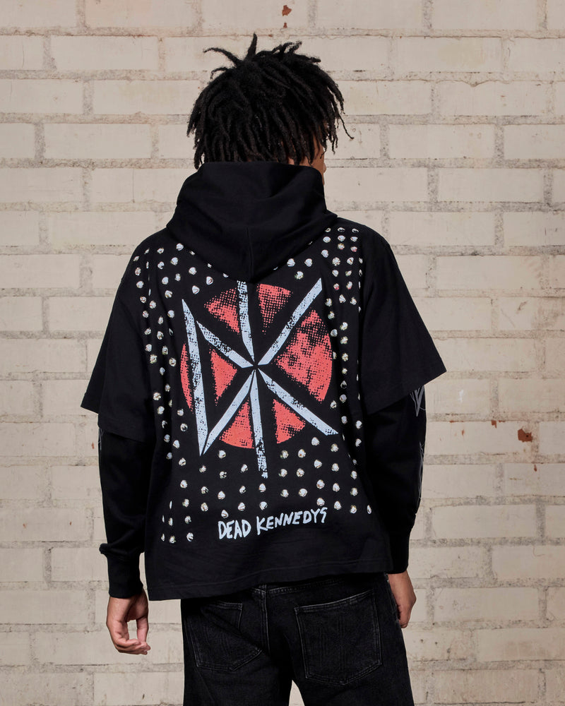 Kennedys layered Hoodie - Black