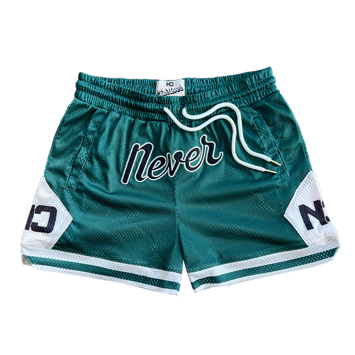 Never Script Mesh Shorts - Spartan Green