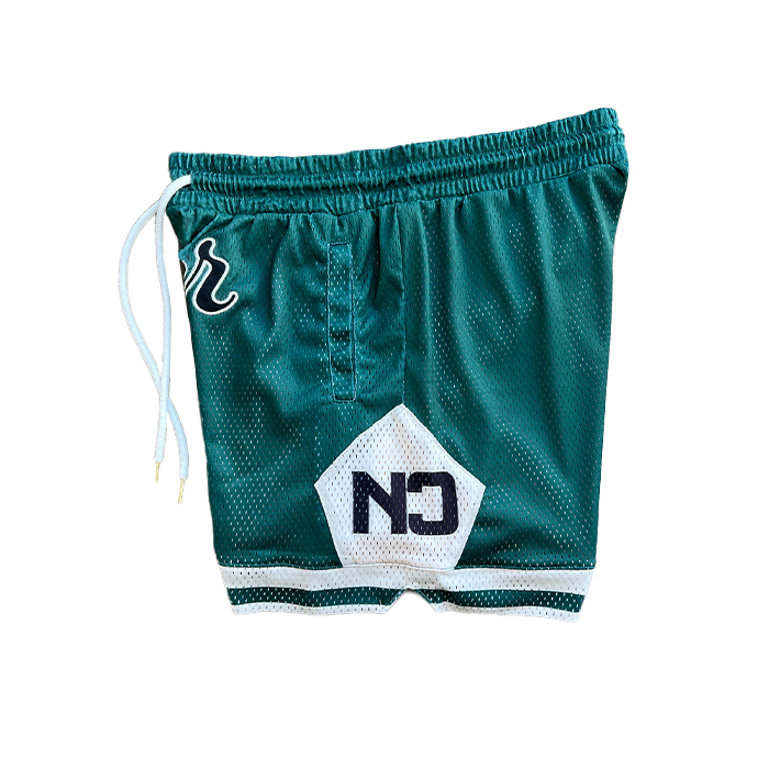 Never Script Mesh Shorts - Spartan Green