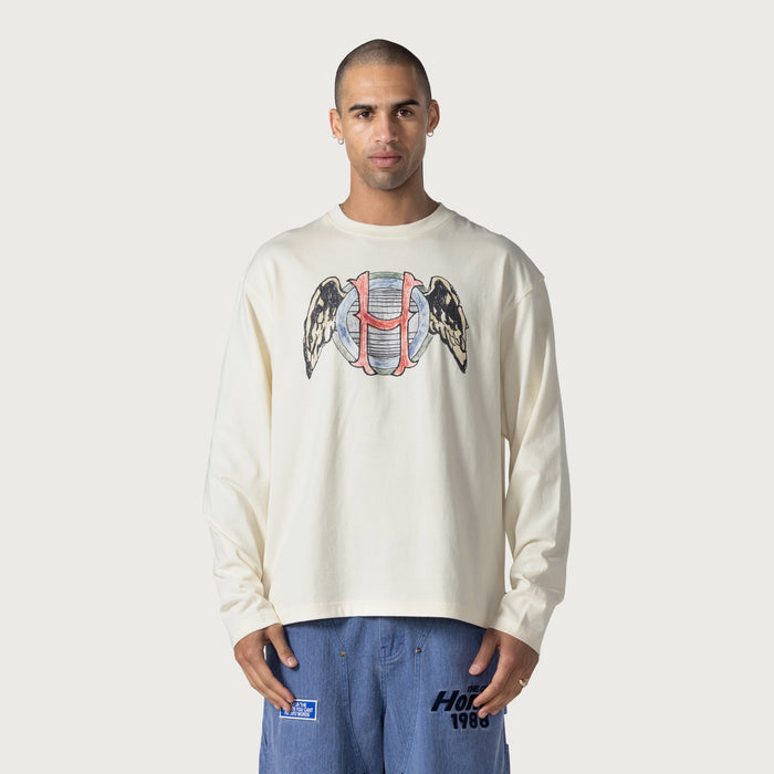 Honor Wings LS Tee - Bone