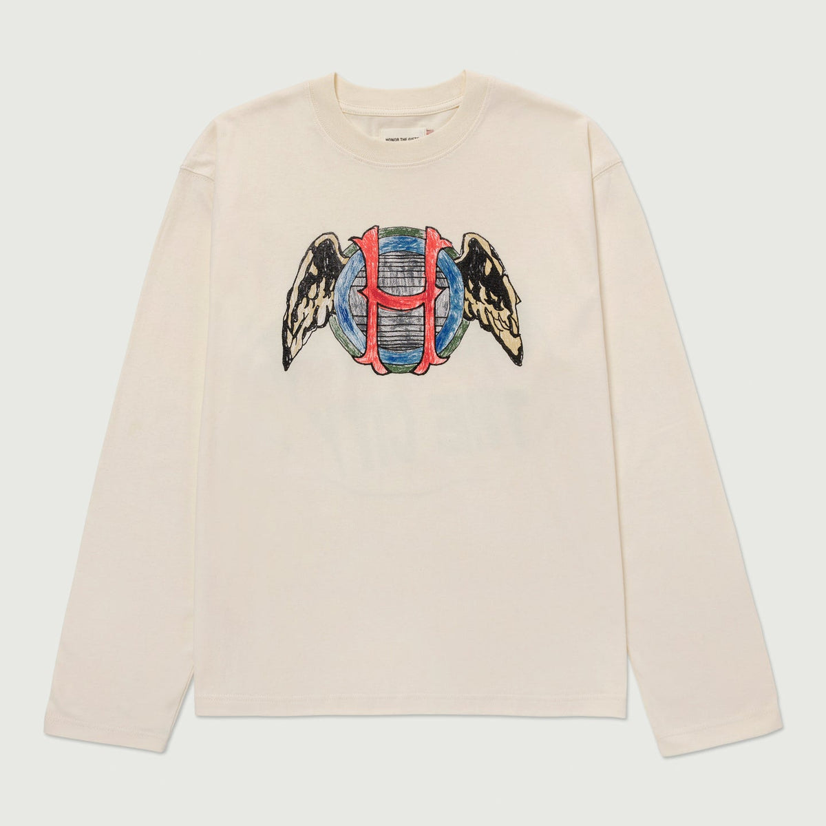Honor Wings LS Tee - Bone