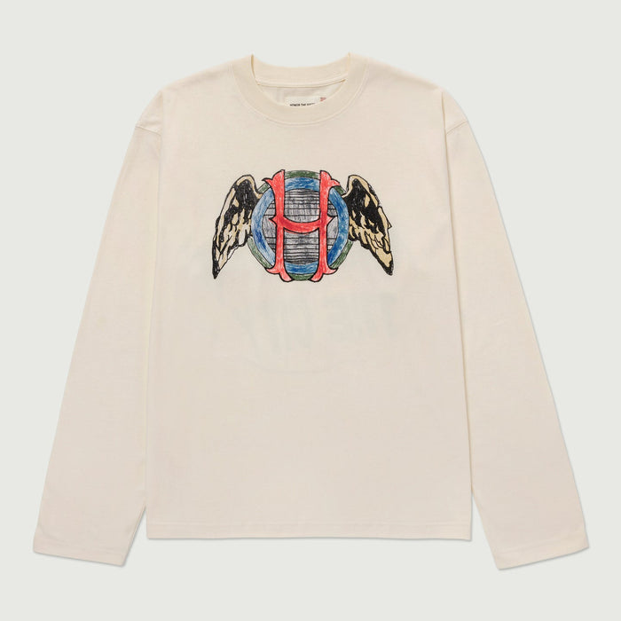 Honor Wings LS Tee - Bone