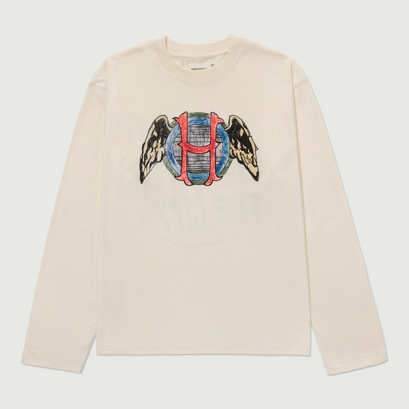 Honor Wings LS Tee - Bone