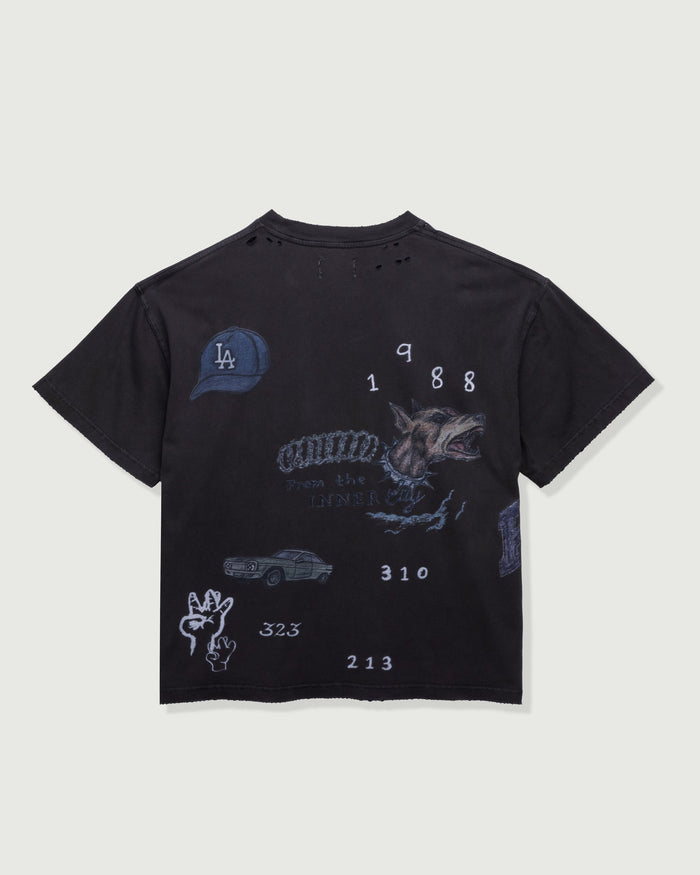 All Over Los Angeles Tee - Black