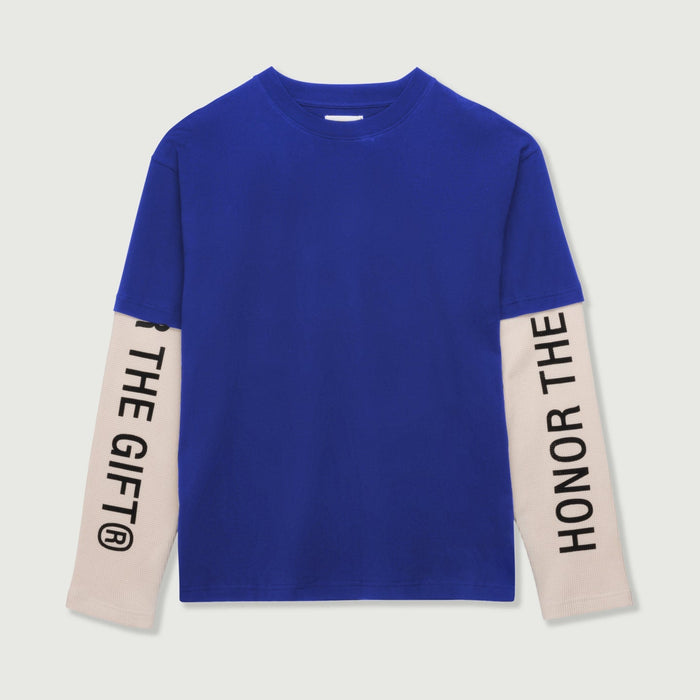 Double Sleeve Long Sleeve - Blue
