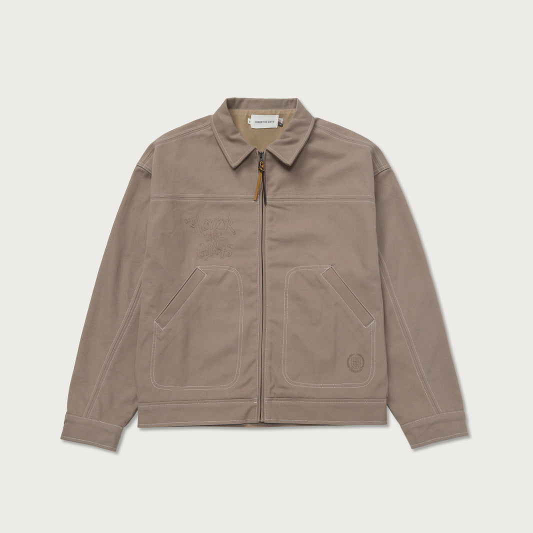 Script Carpenter Jacket - Light Brown